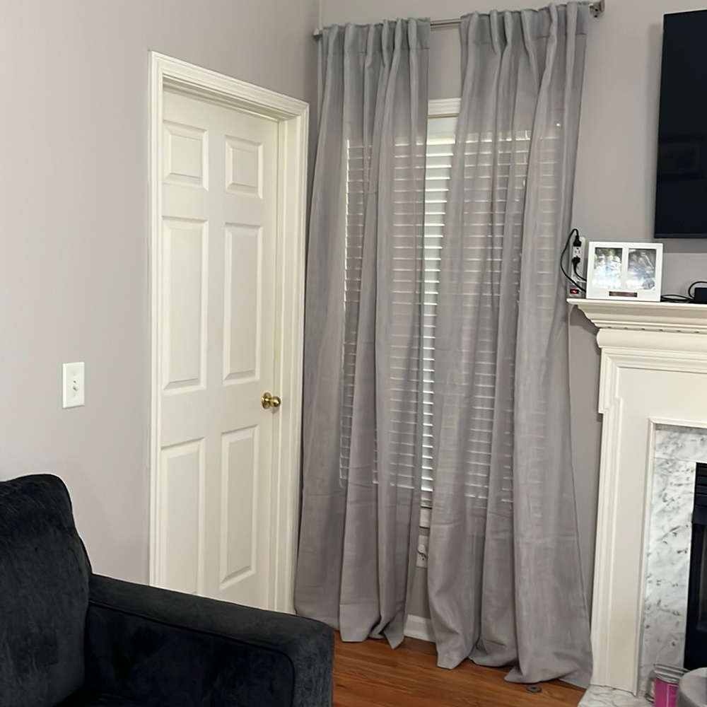 Sheer panels curtains set of two 52 x 95 inch. Hanging options two ways